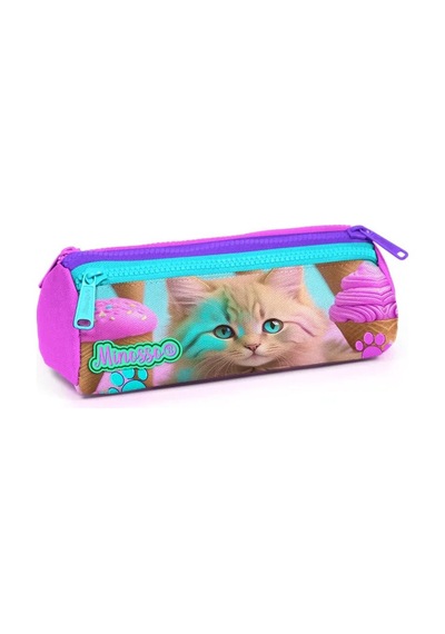 Minosso Kedi Figürlü Kız Çocuk İlkokul Kalem Çantası 6001 Karışık