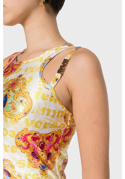 Versace Jeans Couture Bayan Elbise 76hao944 Js348 G03 Beyaz-gold