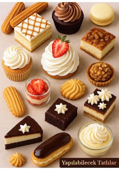 Büyük Boy 5 Li Krema Duy Seti Paslanmaz Çelik Pasta, Cupcake Ve Tatlı Süsleme Uçları Set-1 Metalik Gri