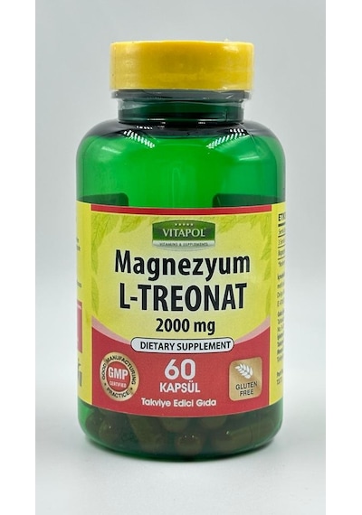 Vitapol Magnezyum L-Treonat 2000 Mg Besin Takviyesi 60 Kapsül