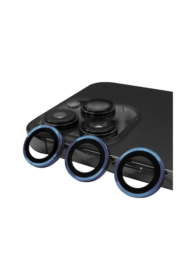 Noktaks - Apple Uyumlu iPhone 15 Pro Max - Kamera Lens Koruyucu Cl-07 - Midnight - T28484 Midnight