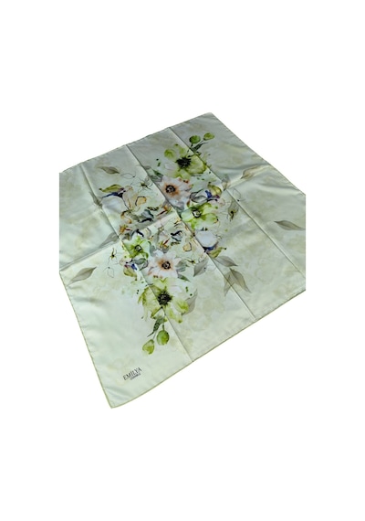 Mim Eşarp Emilya Rayon Çiçek Desenli Eşarp 90x90 Cm Yeşil