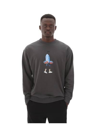 Mnc3410-ant New Balance Mnc3410 Erkek Sweatshirt Antrasit Mnc3410-ant Antrasit
