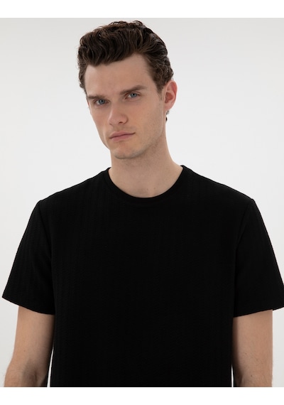 Pierre Cardin Erkek Siyah Tişört 50302581-vr046 Siyah