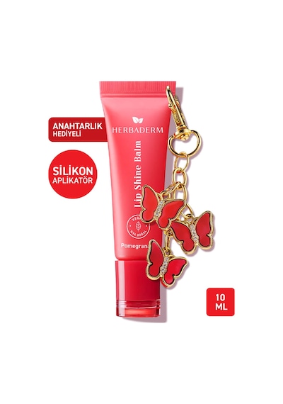 Herbaderm Nar Aromalı Parlatıcı Dolgunlaştırıcı ve Onarıcı Renkli Dudak Balmı 10 ML
