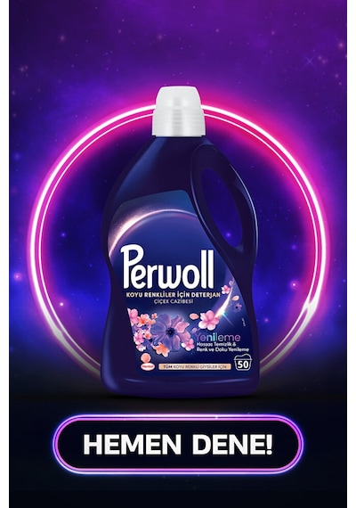 Perwoll Çamaşır Deterjanı 2'li Set : X1 Çiçek Cazibesi Koyu Renk 2950 ML