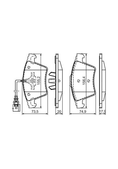 Volkswagen Touareg 3.2 2004-2006 Bosch Ön Balata Netpar23749