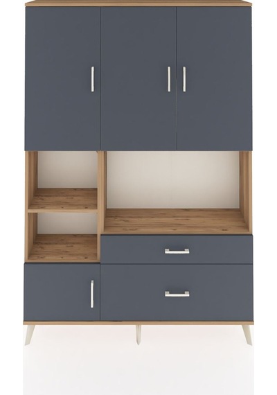 Arges Dolap 7 Raflı 2 Çekmeceli 5 Kapaklı 132x30x195 Çam-antrasit/antrasit Antrasıt/antrasıt Arges Dolap 7 Raflı 2 Çekmeceli 5 Kapaklı 132x30x195 Çam-antrasit/antrasit Antrasıt/antrasıt