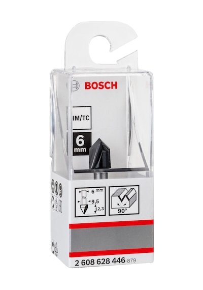 Bosch 6mm Şaftlı V Oluk Freze Ucu 6 9,5 2608628446
