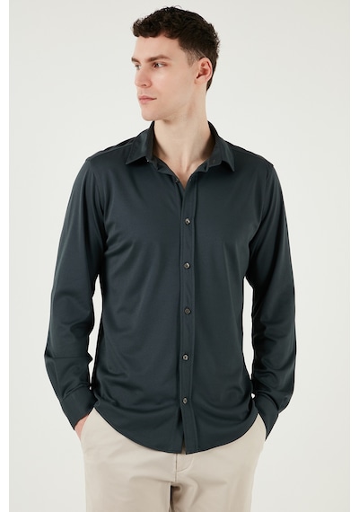 Buratti Pamuklu Regular Fit Düz Yaka Erkek Gömlek Cf25S119628 Antrasit Buratti Pamuklu Regular Fit Düz Yaka Erkek Gömlek Cf25S119628 Antrasit