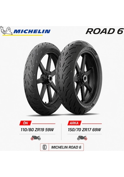 Michelin Road 6 110/80 Zr19 59w - 150/70 Zr17 69w Ön Arka Motosiklet Lastik Takımı