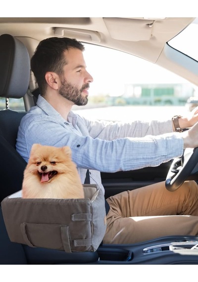 Tr 3 Fonksiyonlu Konsol Taşıma Çantası-köpek Araba Koltuğu-köpek Yatağı-evde Dışarda Arabada Bej