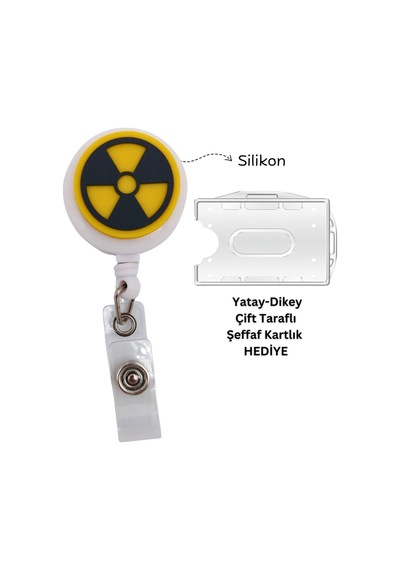 Radyoloji Logo Silikon Yoyo Yaka Kartlığı Yatay Dikey Kart Koruyucu