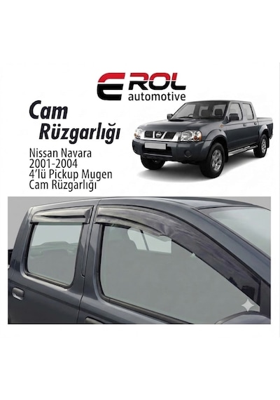 Nissan Navara 2001-2004 4'lü Suv Cam Rüzgarlığı Siyah