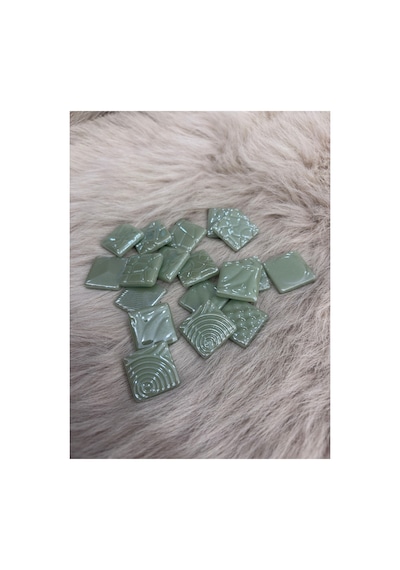 Sanatsal Dokulu Mozaik Dc-07 25x25mm Açık Yeşil 500gr