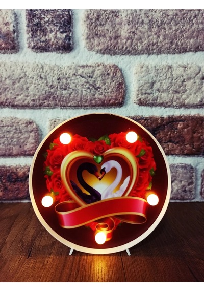 Ers Dekoratif 3d Led Lamba Kuğu Temalı Led Lamba
