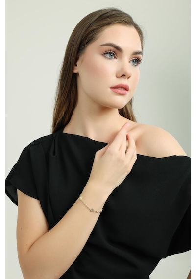 Yonca Altın Bileklik Kare Forse 3 Mm 20 Cm T14459 Renkli