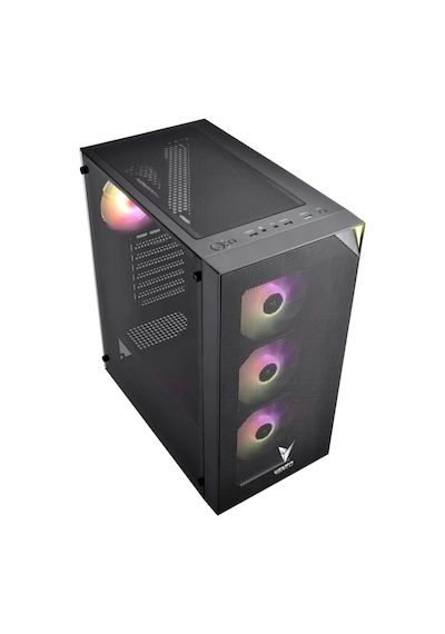 Vento VG3400S 650W RGB Temperli Cam USB 3.0 Mesh Atx Hyper Pro H3-650 80+ Bronze Gaming Kasa Siyah