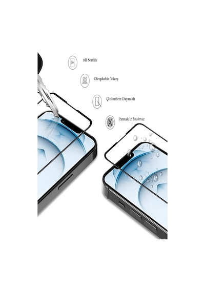 Xiaomi Uyumlu Redmi 12c Tam Kaplayan Anti Statik Dayanıklı Süper Cam Ekran Koruyucu