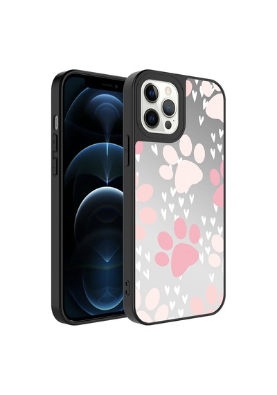 Apple Uyumlu iPhone 12 Pro Max Kılıf Aynalı Desenli Kamera Korumalı Parlak Zore Mirror Kapak