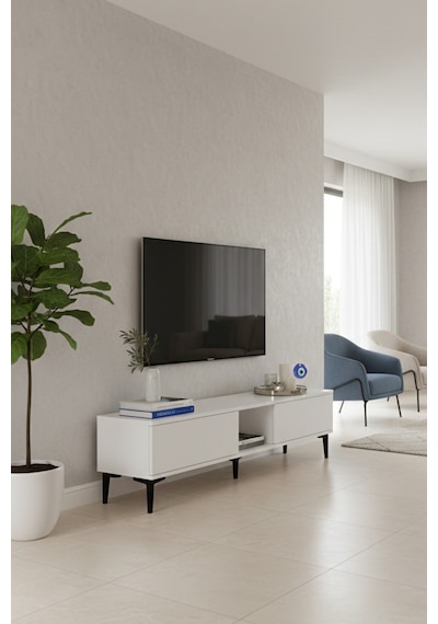 Tsa1599b Aplos Tv Sehpası Beyaz 150cm