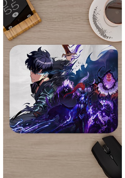 Solo Leveling Anime V4 - 22x18 Gaming Kauçuk Kaymaz Taban Mouse Pad Fare Altlığı