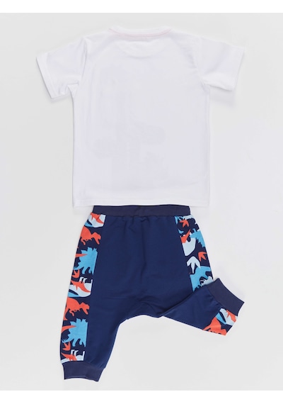Denokids Dino Dudes Erkek Çocuk T-shirt Kapri Şort Takım