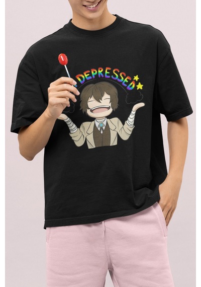 Anime Dazai Depressed Tişört