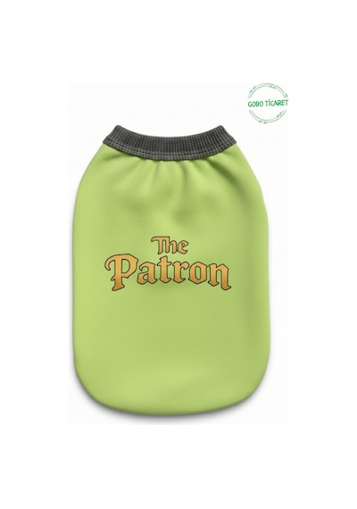 Yeşil The Patron Yazılı Kedi Ve Köpek Kıyafeti Tişörtü Elbisesi Medium/m/beden 2