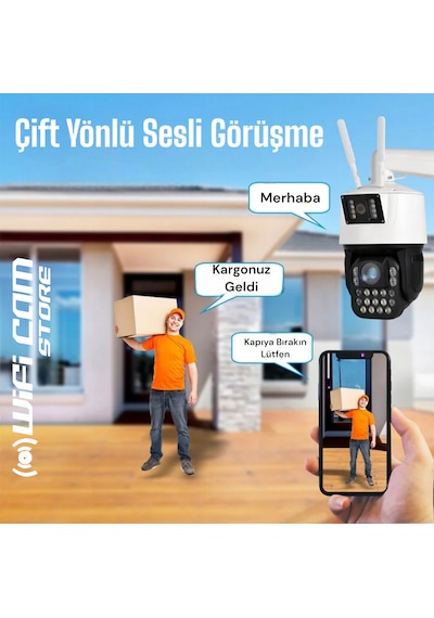 Çift Kameralı 42x Optik Zoom Dev Metal Kasa Wıfı Kamera