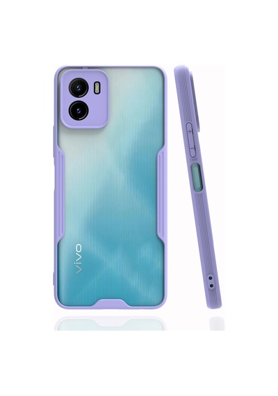 Uryport Vivo Y15s Kılıf Platin Silikon - Lila
