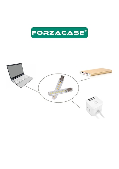 8 Ledli Flash Usb Led Işık Kitap Okuma Gece Lambası - Fc805