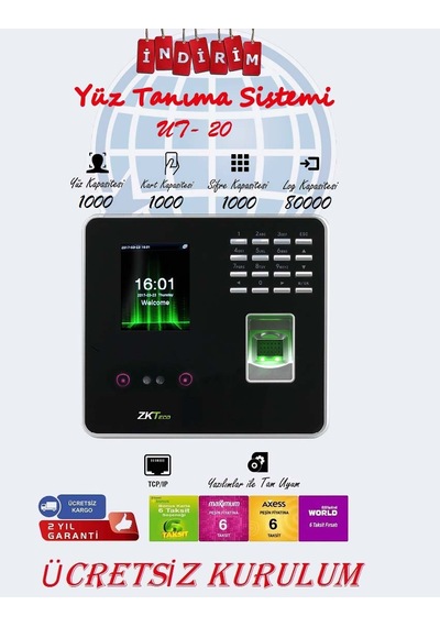 Yüz Tanıma Parmak İzi Kartli Personel Takip Sistemi Programı