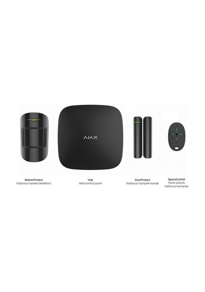 AJAX Starter Hub Kit Plus Kablosuz Alarm Set   Keypad Yok Set