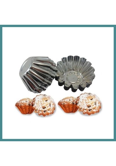 Trendexa 6'li Metal Küçük Kek Kalıbı Mac Çok Renkli