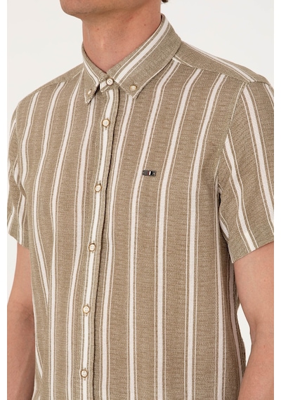 U.s. Polo Assn. Erkek Haki Gömlek Kısa Kollu 50306329-vr027 Haki