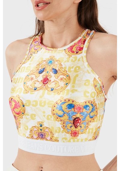 Versace Jeans Couture Kadın Top 76ham227 Js348 G03 Beyaz-gold
