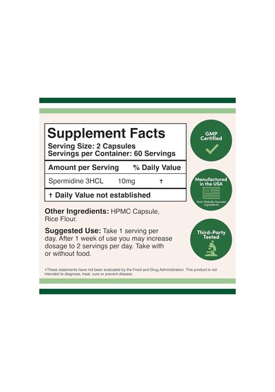 Double Wood Spermidine 3hcl Over 100x More Potent Than Wheat Germ