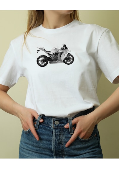Spaydırman Temalı Tasarımlı Baskılı T-shirt Beyaz
