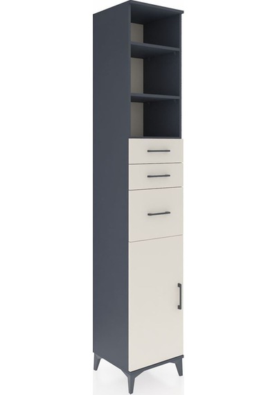 Hyperion Dolap 4 Raflı 3 Çekmeceli Tek Kapaklı 44x44x243 Antrasit-aytaşı Antrasit Hyperion Dolap 4 Raflı 3 Çekmeceli Tek Kapaklı 44x44x243 Antrasit-aytaşı Antrasit