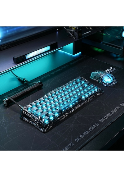 Gravastar Mercury V60 Manyetik Switch Gaming Klavye, Kablolu, İngilizce Q, Onyx Crystal