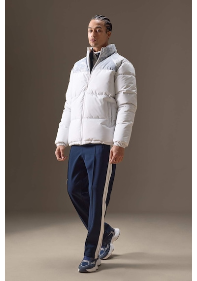 Defacto Defactofit Su Geçirmez Oversize Geniş Kalıp Fermuarlı Rüzgar Geçirmez Şişme Mont E9493ax25wngr493 Gri
