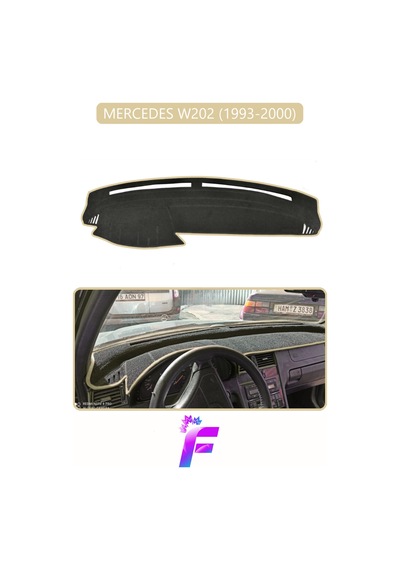 Mercedes W202 1993-2000 Uyumlu Torpido Örtüsü Yansıma Önleyici Kolay Montaj Tam Koruma H13