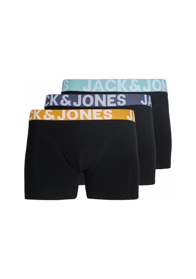 Jack & Jones Jack Jones Connor Solıd 3 Lü Paket Erkek Boxer 12285740 Siyah