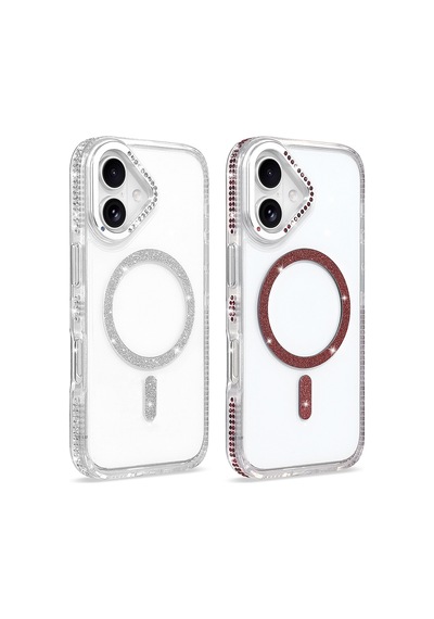 Maks Technology iPhone Uyumlu 16 Kılıf M-safe Şarj Özellikli Mkst Tera Silikon Kapak - Şeffaf