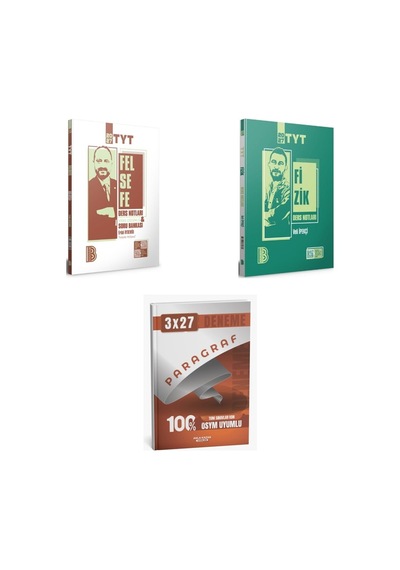 2027 2027 Benim Hocam Tyt Felsefe Ve Tamamı Video Çözümlü + Fizik Konu + Anla Kazan Paragraf Deneme 3'lü Set