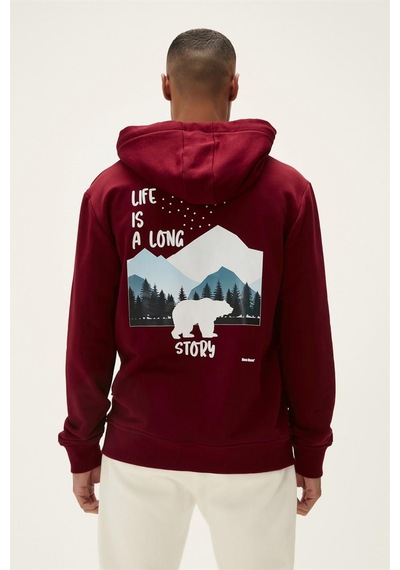 Bad Bear 22.02.12.034-c65 Long Story Erkek Sweatshirt Bordo