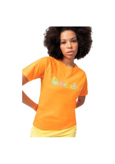 United Colors Of Benetton Kadın T-shirt Ben.w20360 Turuncu