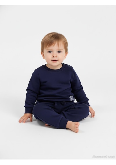 Civil Baby Cvl Nakışlı 6-18 Ay Takım - Lacivert