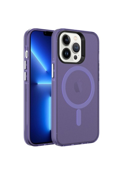 Apple Uyumlu iPhone 13 Pro Zore Magsafe Şarj Özellikli Buzlu Transparan C